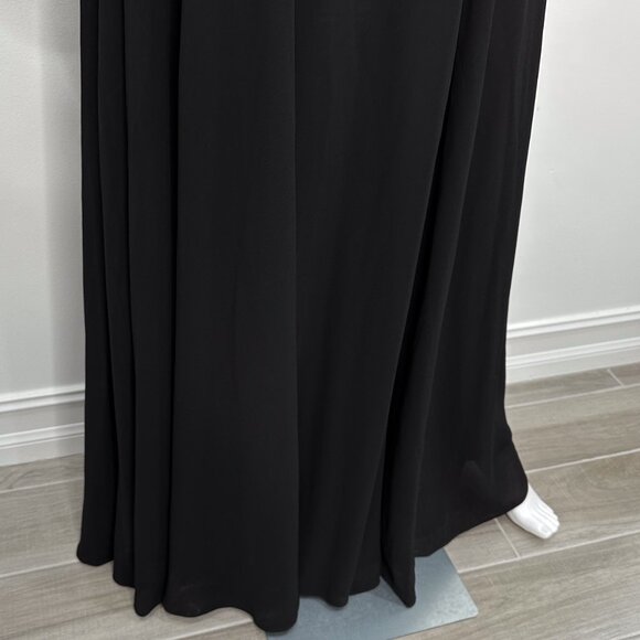 Lulus Dreamy Romance Backless Strappy High Slit Maxi Dress in Black Women's Sz L - Picture 6 of 16